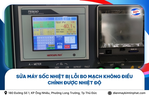 Sửa Máy Sốc Nhiệt Bị Lỗi Bo Mạch Không Điều Chỉnh Được Nhiệt Độ